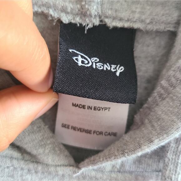 Disney Minnie Mouse Gray Oversized Graphic Red Sleeve Hoodie Small - Picture 4 of 12